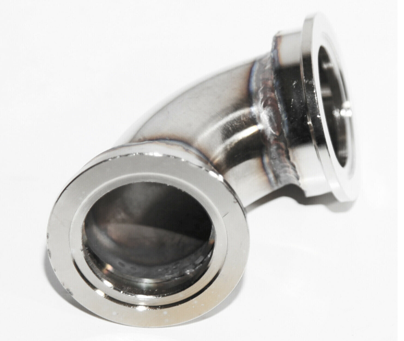 38MM Vband Wastegate Exhaust Dump Tube Pipe+44MM 90 Degree Elbow Inlet
