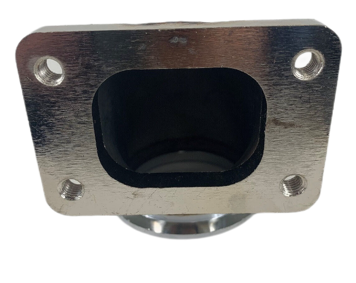 90 Degree T24 Bolt to 2.5" Vband Turbo Charger Flange Adapter+Gasket