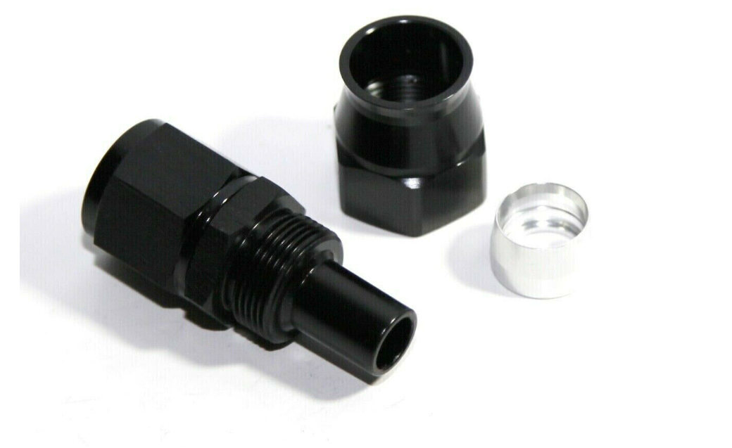 New 10AN AN10 Fitting Black Straight Swivel Fuel Oil Gas Line PTFE