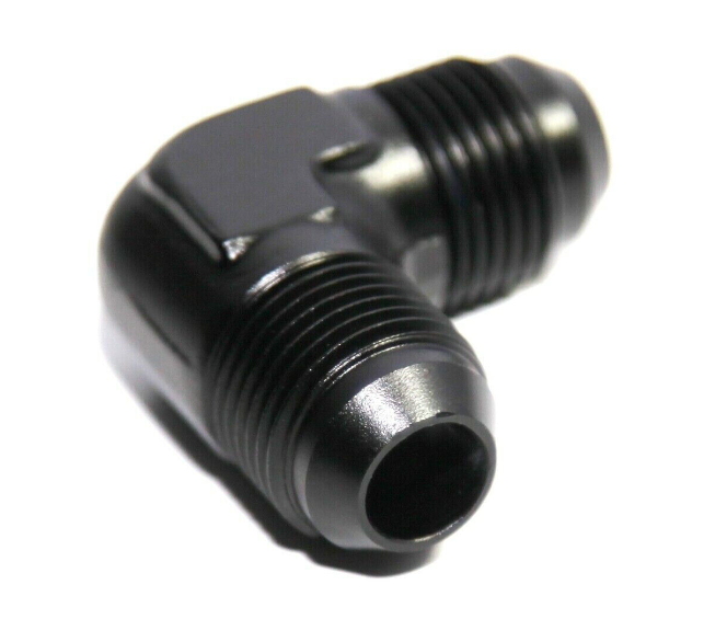 (one) 90 Degree AN8 8AN Male to AN8 Male Swivel Fuel Oil Gas Line