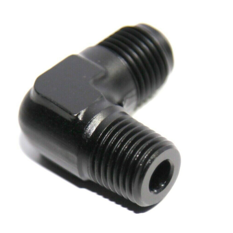 AN To NPT 90-Degree Adapter Fitting [-6 AN Male To 1/2 In. NPT - Foto 2