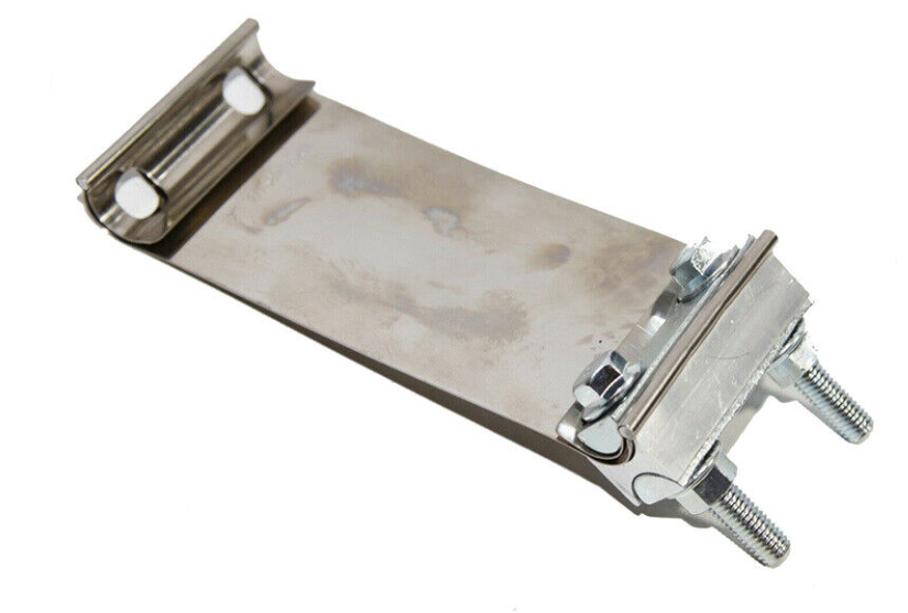 2 In Stainless Exhaust Pipe 2-Pack Of 2.5" Stainless Steel T304 Exhaust Clamps – Butt Joint Band Style, Polished Finish Exhaust Pipe Coupler - Foto 3