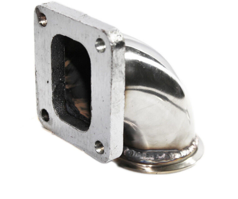 thumbnail image 2 of Lly Duramax Elbow Pipe ,3.0in V Band To T3 Flange 90 Degree Bend Adapter Flange CNC Maching Compatible With 134a Refrigerant Recharge Kit 2 of 13